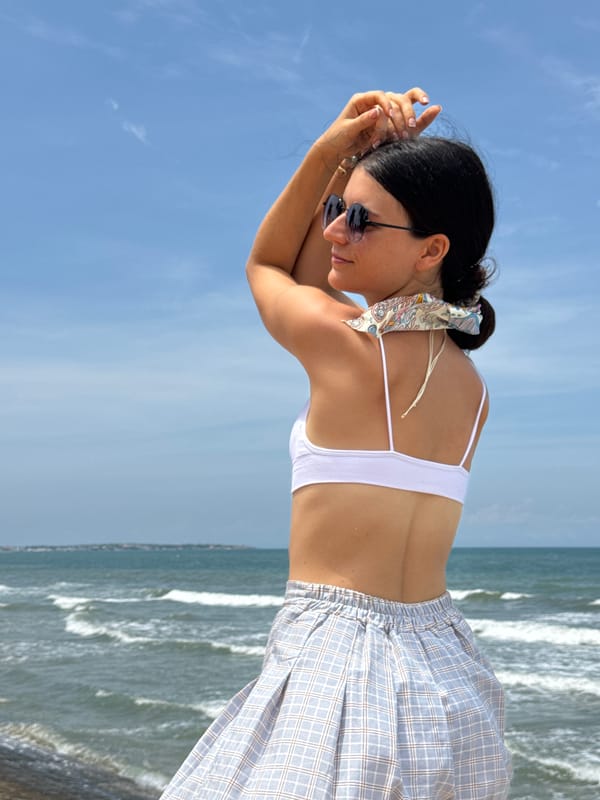 Woman enjoys early morning beach session in Mũi Né