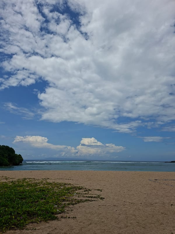 Early morning scenes captured across Kuta Selatan beach resort
