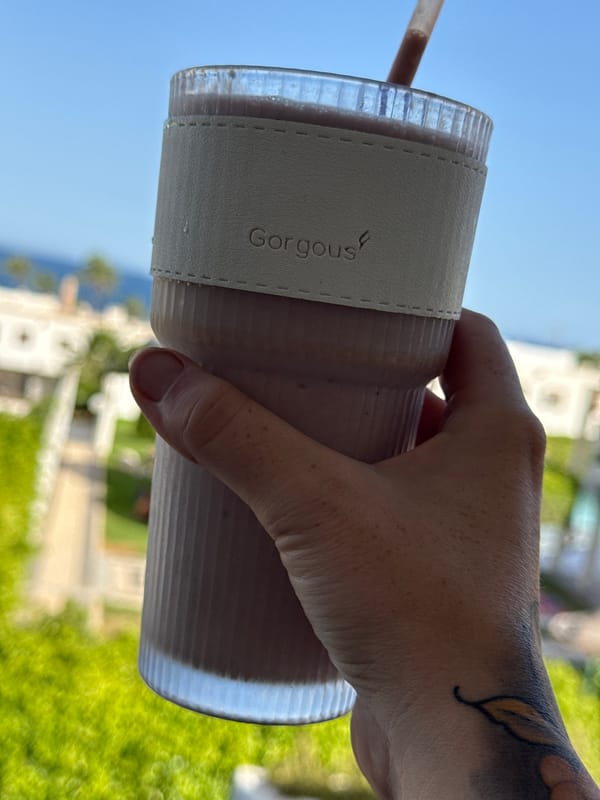 Smoothie from 'Gorgous' in Aguadulce, Spain