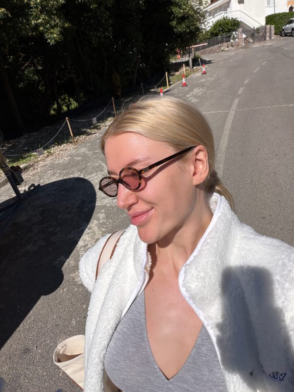 Woman and child enjoy sunny morning walk in Montenegro