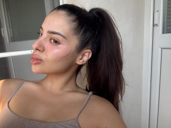 Woman documents morning skincare routine in sunny Plovdiv apartment