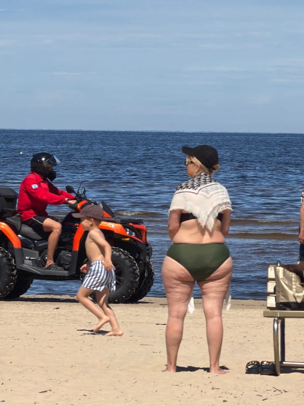 Sunny summer day on Jūrmala's Baltic beach