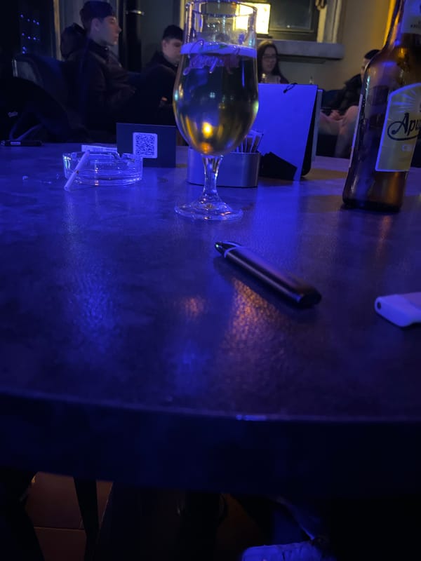 Evening drinks scene captured at Ruse bar
