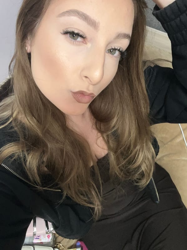 Woman takes makeup selfie in Varna, Bulgaria