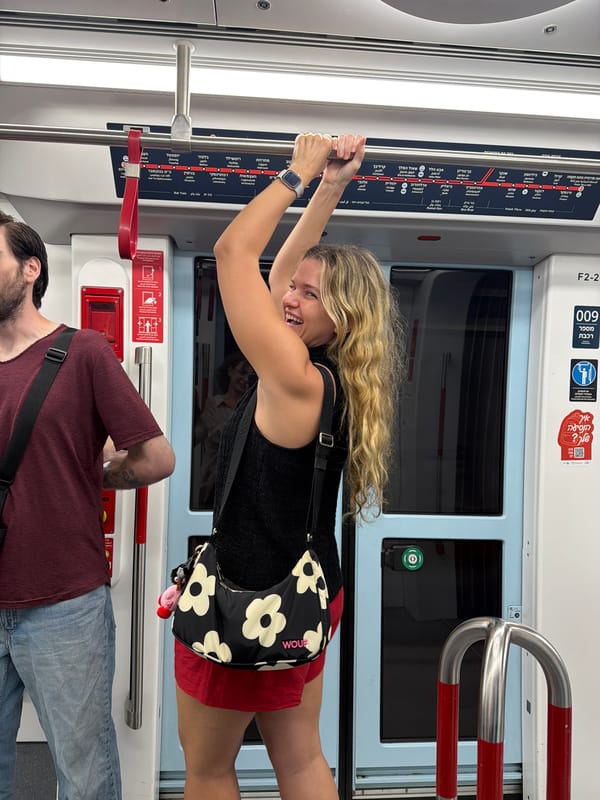 Candid moments aboard the Tel Aviv light rail