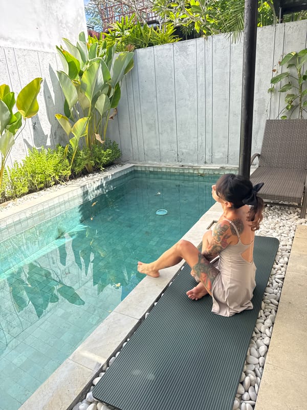 Poolside yoga and meditation session in Kuta Selatan, Bali