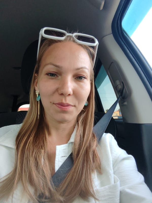 Inside a parked car in Syktyvkar on a sunny afternoon