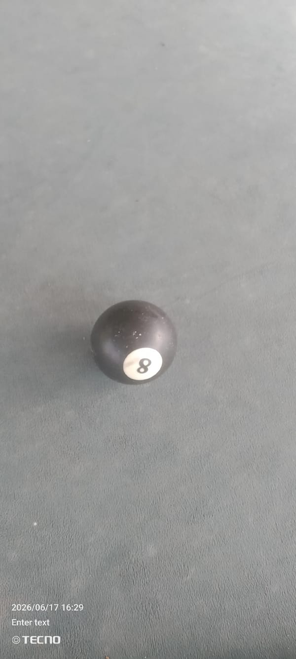 Billiard balls photographed across a pool table session