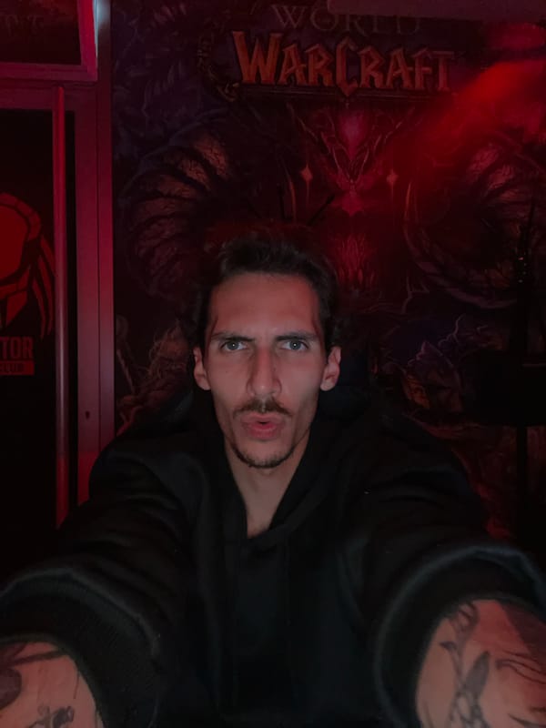 Gamer plays Counter-Strike 2 at Budva cyber cafe