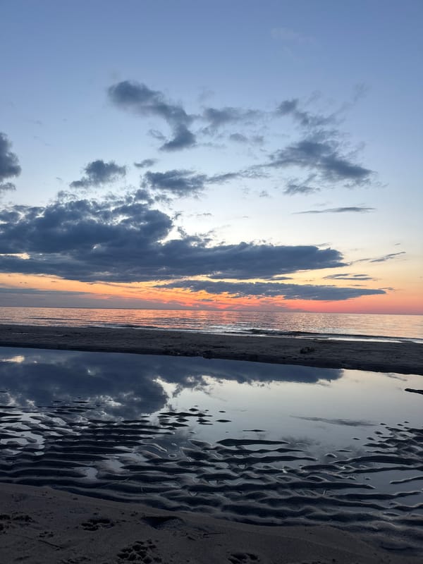 Sunset observed at Carnikava beach, Latvia