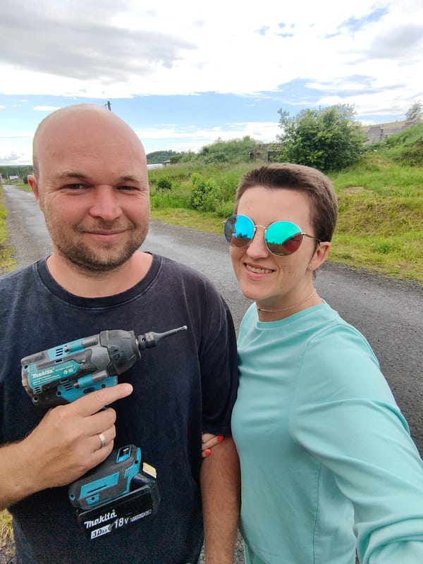 Rural Belarus road trip with selfies and construction materials