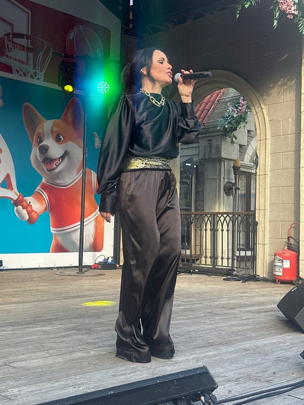 Outdoor concert and park activity at a Moscow fairytale-style venue