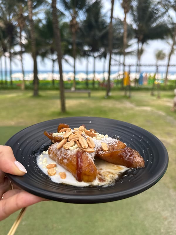 Morning scenes captured at beachfront restaurant in Cam Ranh, Vietnam