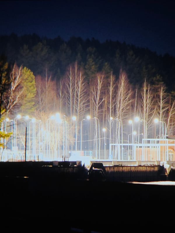 Nighttime scenes documented across Chaikovsky, Russia under full moon