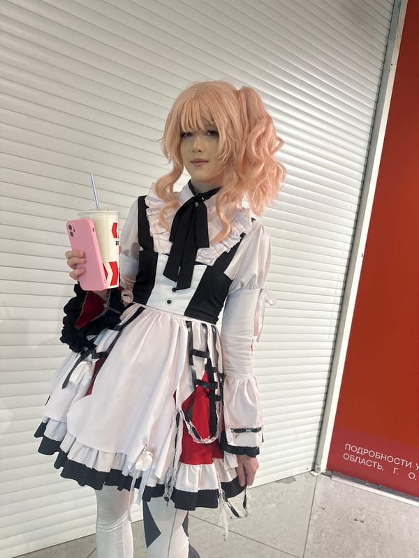 Cosplayers out in Moscow, indoors and on rainy streets