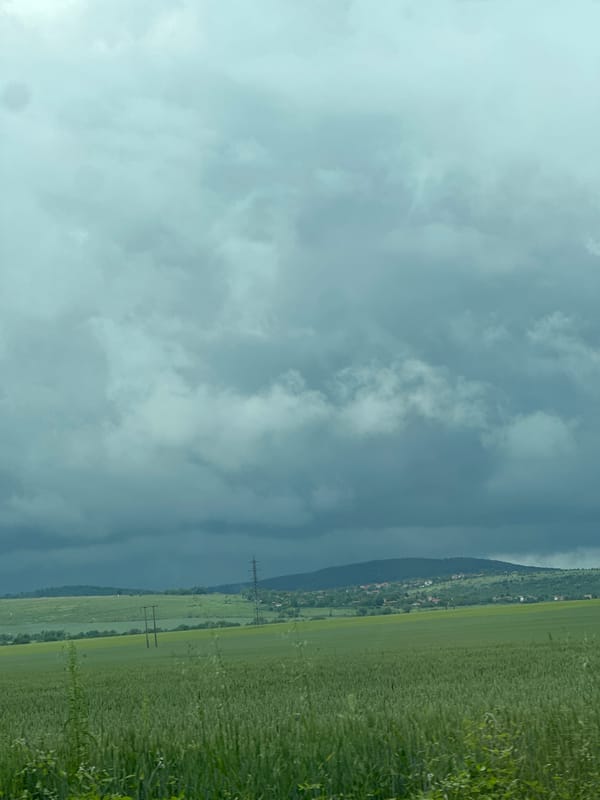 Cloudy landscape photographed near Lovech, Bulgaria