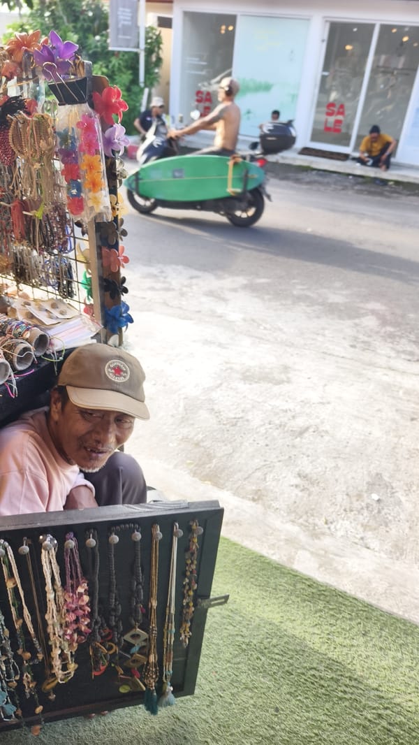 Quiet morning moments captured in Pecatu shopping district