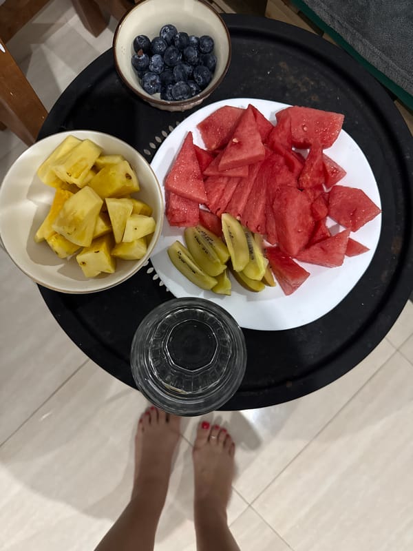 Fruit tray arrangement documented in Tampaksiring, Indonesia