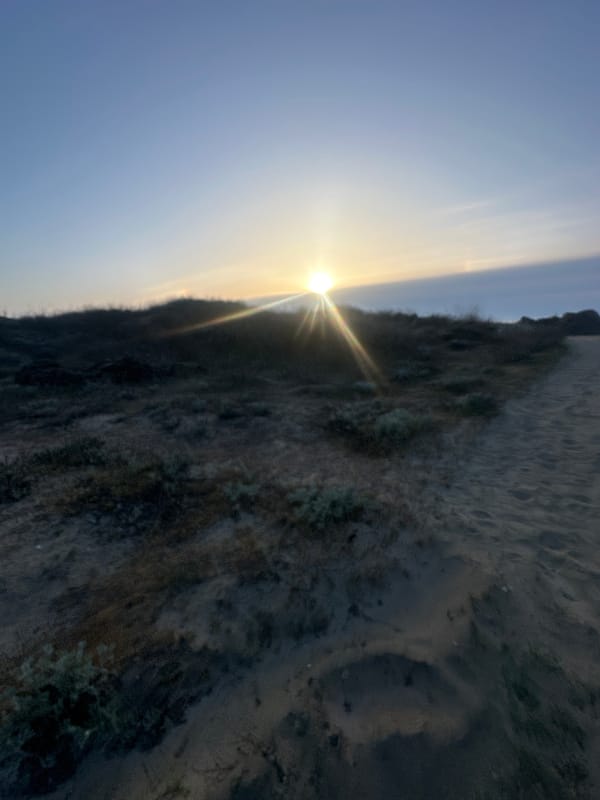Dawn landscape captured in Kiten, Bulgaria coastal scene