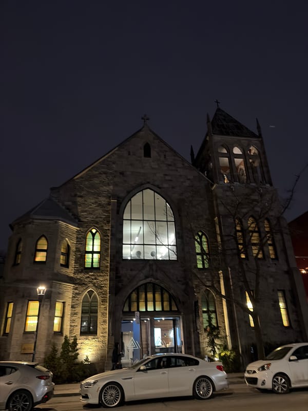 Late night restaurant visit documented in Montreal