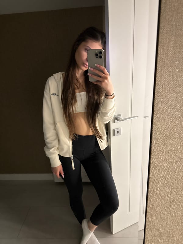 Woman takes multiple selfies at home in Plovdiv