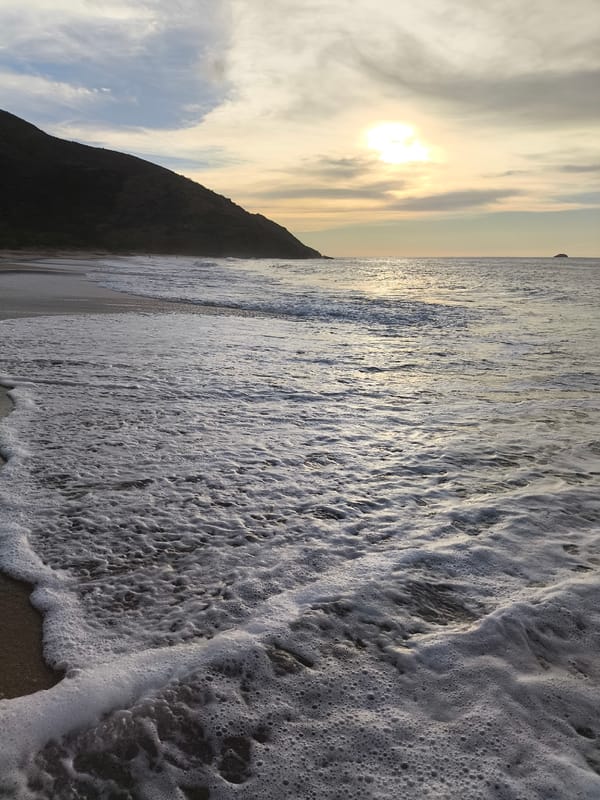 Beach sunset captured near Pedro González, Venezuela