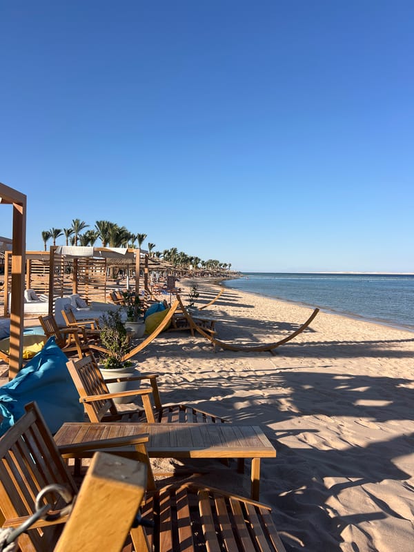 Lazy afternoon at a Sharm El Sheikh Red Sea beach resort