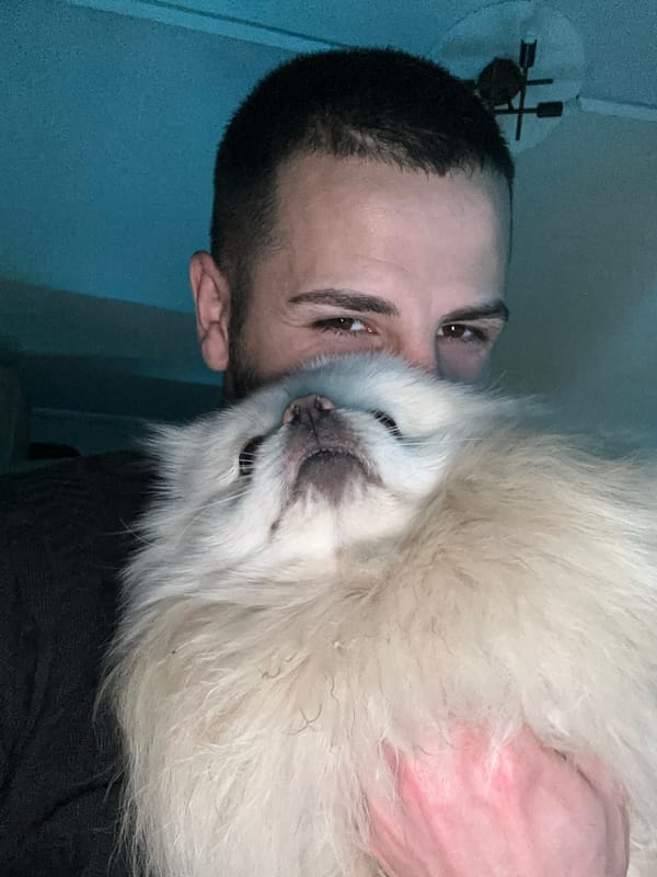 Man shares selfies with dog, asks about car repair money