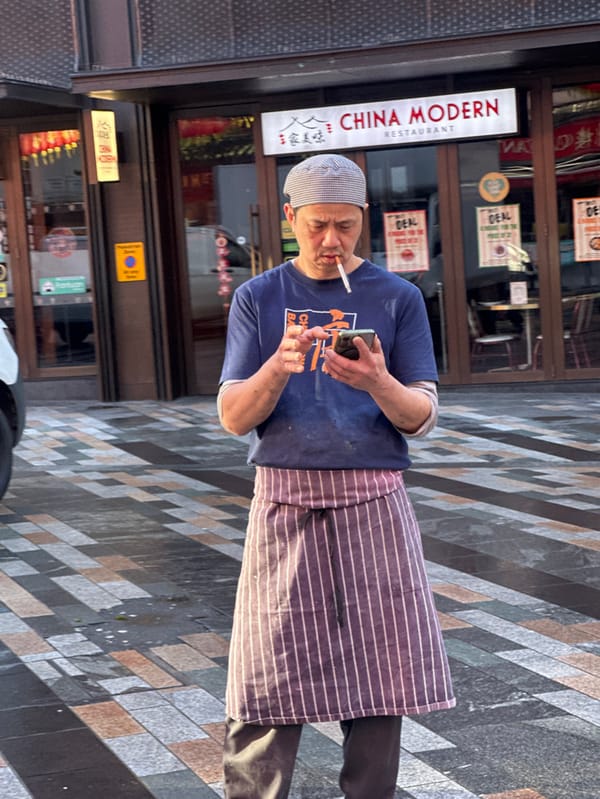 Morning street life documented across central London neighborhoods