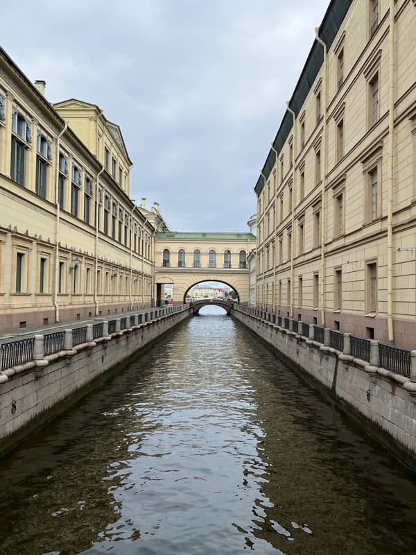 Up close with the Atlantes outside the New Hermitage, St. Petersburg