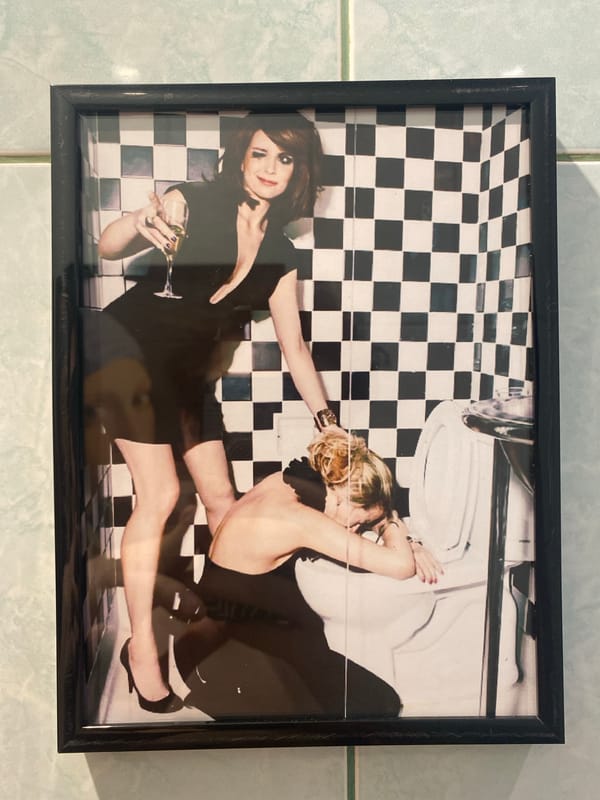 Framed bathroom photograph with champagne observed in Krasnoyarsk