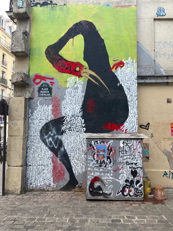 Street art mural spotted in Paris 20th arrondissement