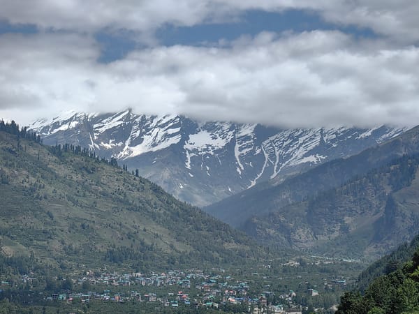 Himalayan landscape documented in mountain village of Vashisht, India