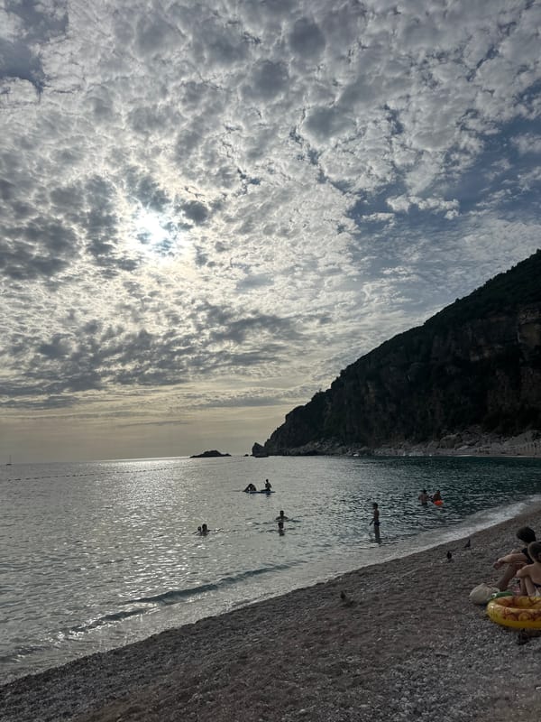 Montenegro coastal journey documented through beach and mountain scenes