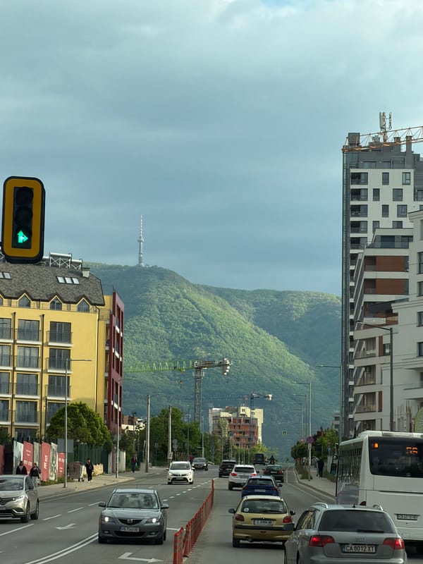 Urban landscape observed in Sofia, Bulgaria