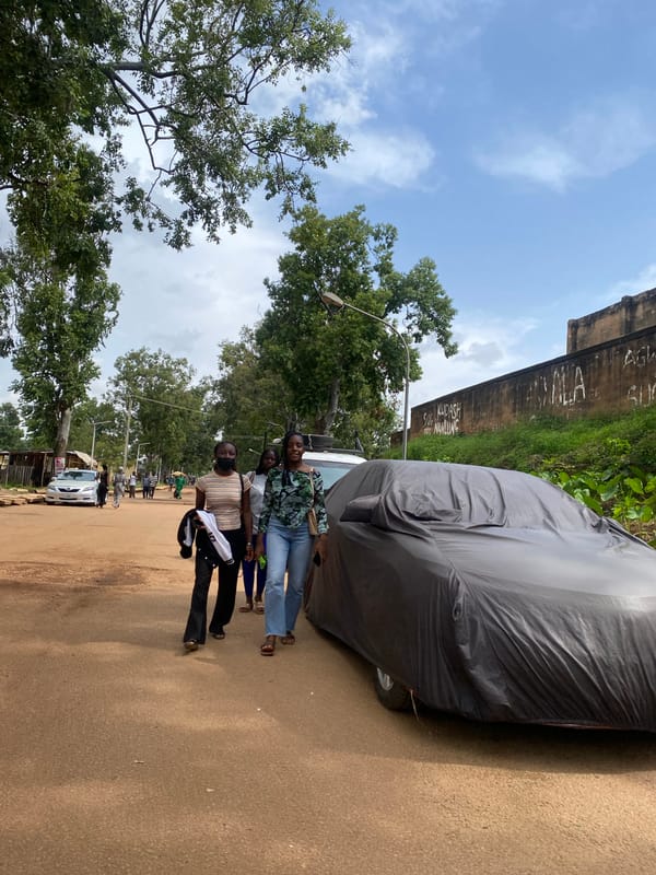Everyday street life near a student area in Jos, Nigeria