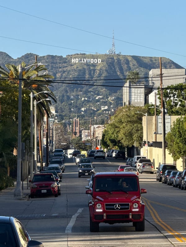 Hollywood Sign Viewed from Multiple LA Locations Overnight