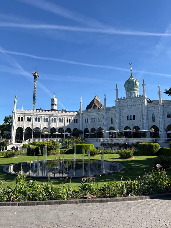 Sunny afternoon captured at Copenhagen's Tivoli Gardens area