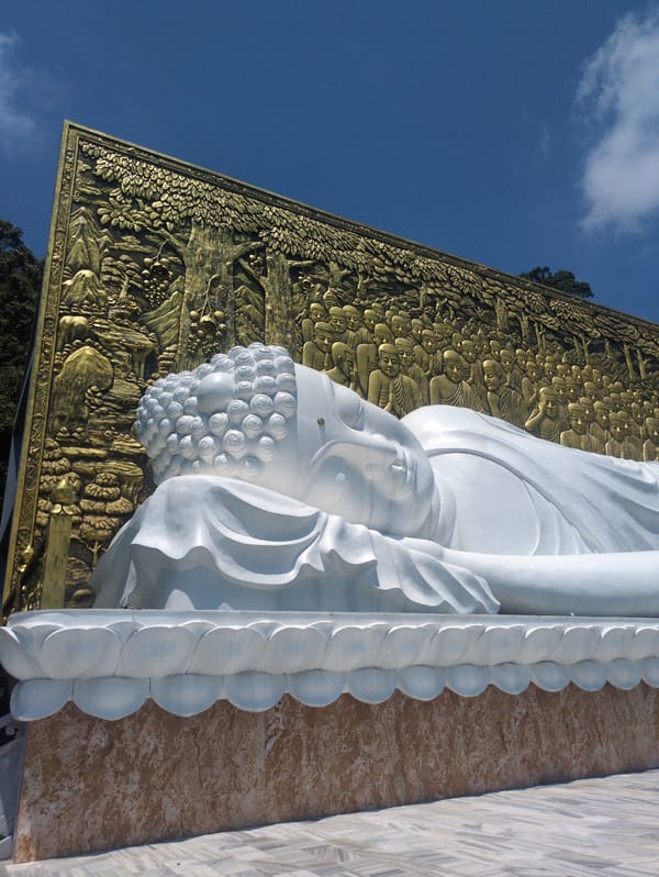 Buddhist temple grounds documented during brief visit in Phú Quốc