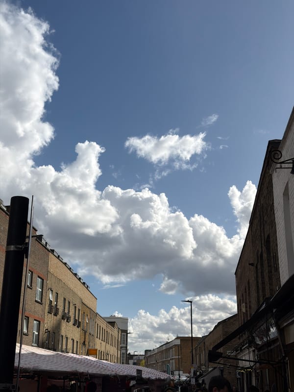 London afternoon: architecture, dining, and electric scooter ride documented