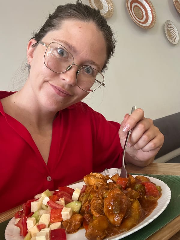 Lunch and food shopping documented in Podgorica, Montenegro