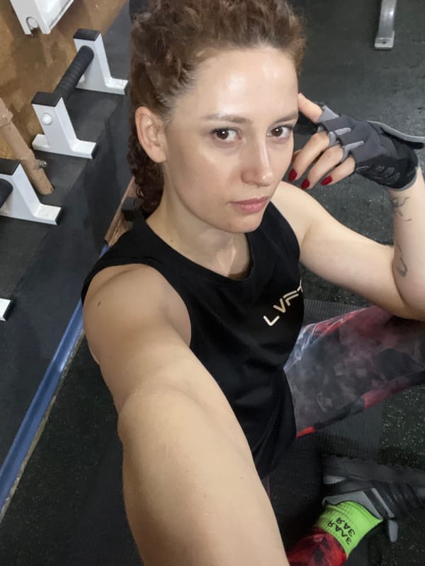 Woman exercises at Saint Petersburg fitness facility