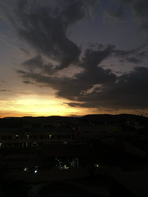 Dramatic cloudy sky observed over Ratsada, Thailand