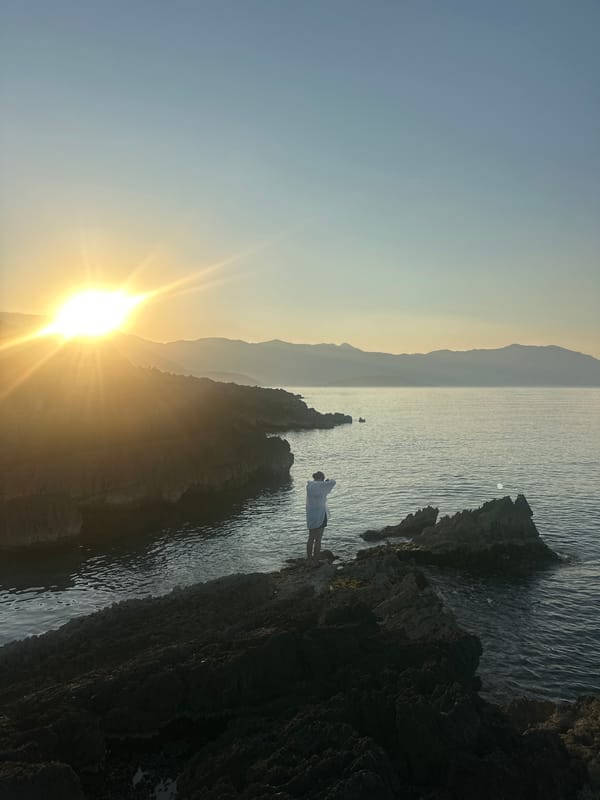Rocky Adriatic coastline near Podlastva, lighthouse and tide pools