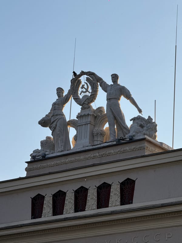 Visitor documents VDNKh exhibition complex scenes in Moscow