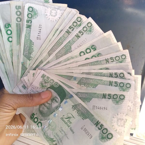 Daily life moments include Nigerian currency handling and casual activities