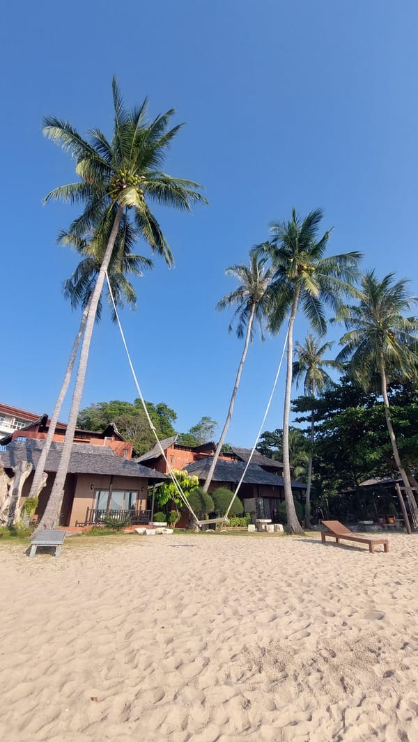 Sunny morning beach scenes documented across Ko Tao, Thailand