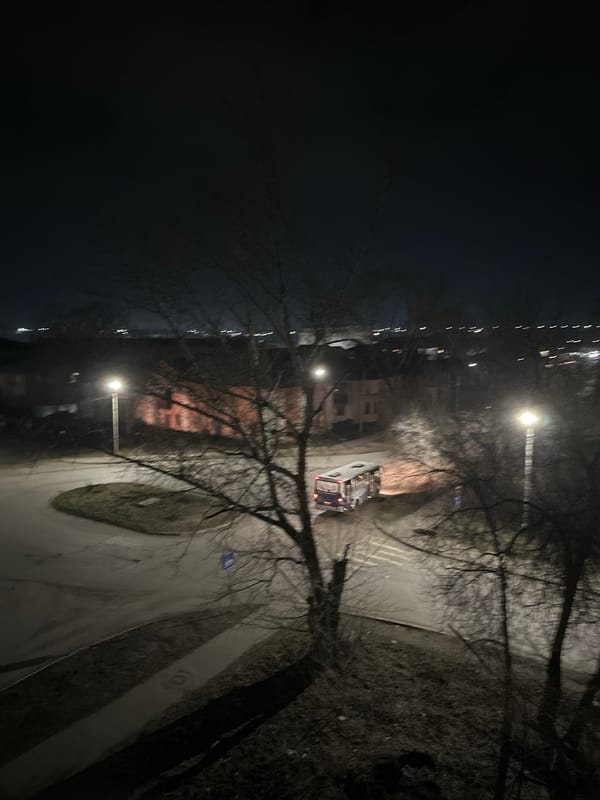 Nighttime urban street scenes documented by witness