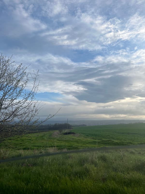 Spring landscape observed in Bulgarian countryside
