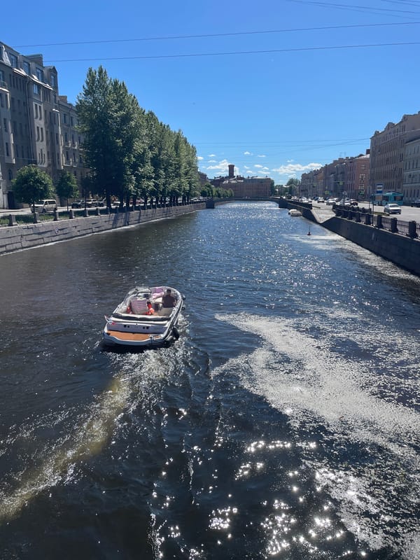 Sunny afternoon exploring Saint Petersburg's canals and streets